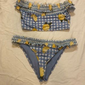 Gingham and lemon bikini